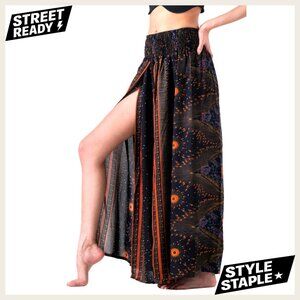 High Waist Wide Leg Palazzo Pants Rayon Yoga Active Relaxed Fit